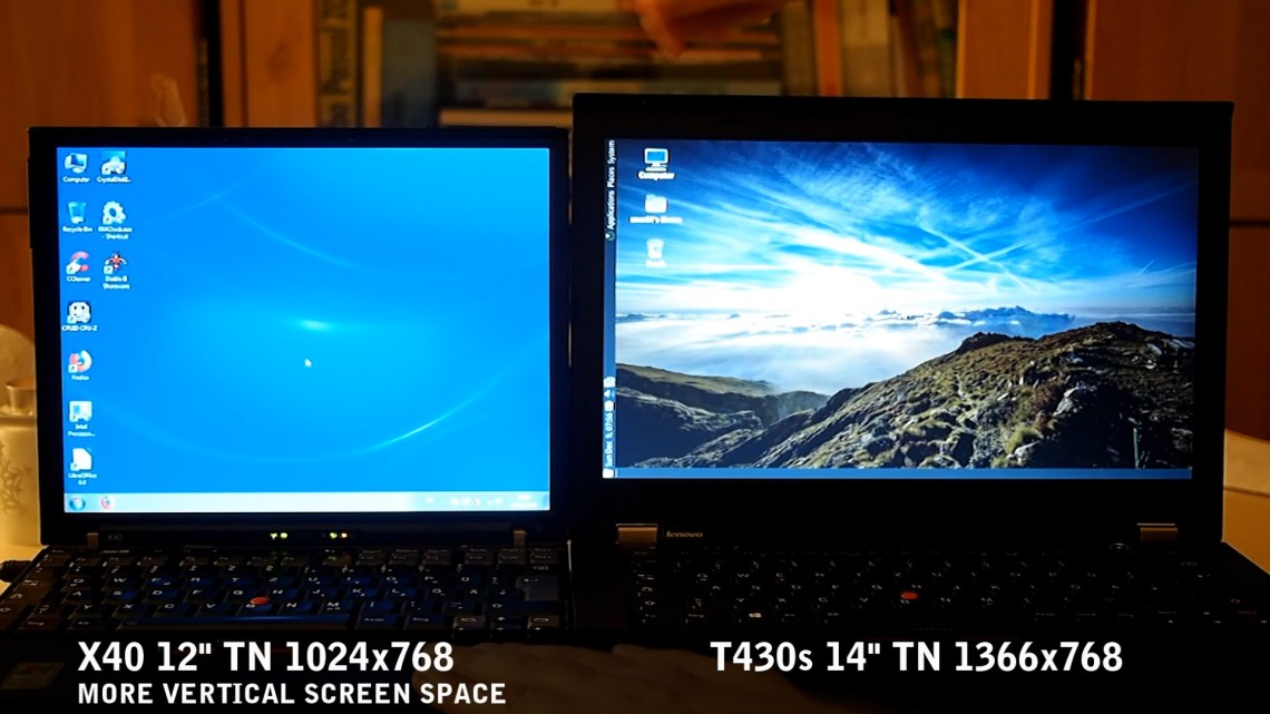 ThinkPad X40 T430s compared